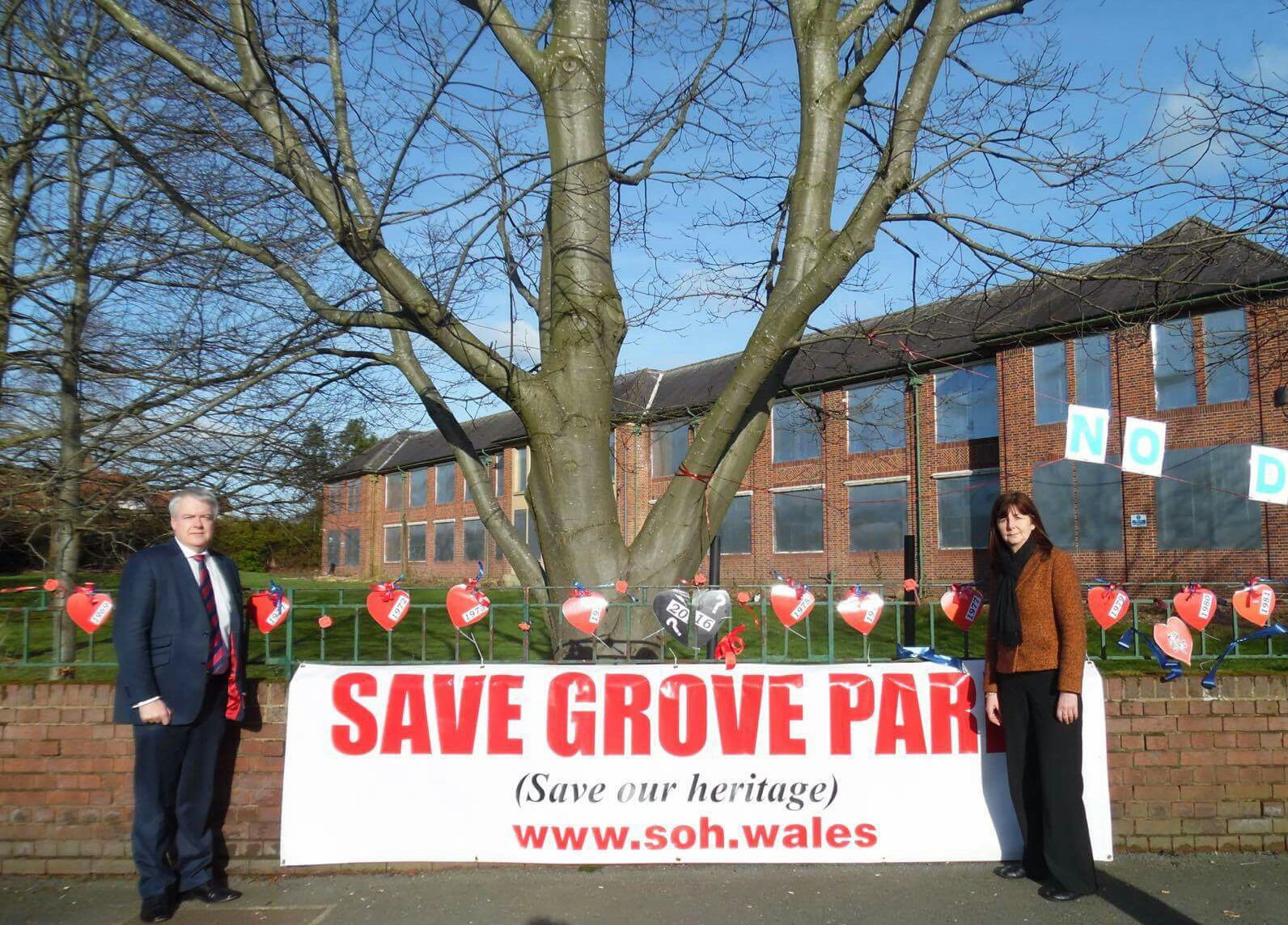 First Minister Carwyn Jones with Lesley Griffiths AM