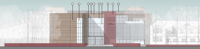 Coleg Cambria Planned Chester Road Elevations